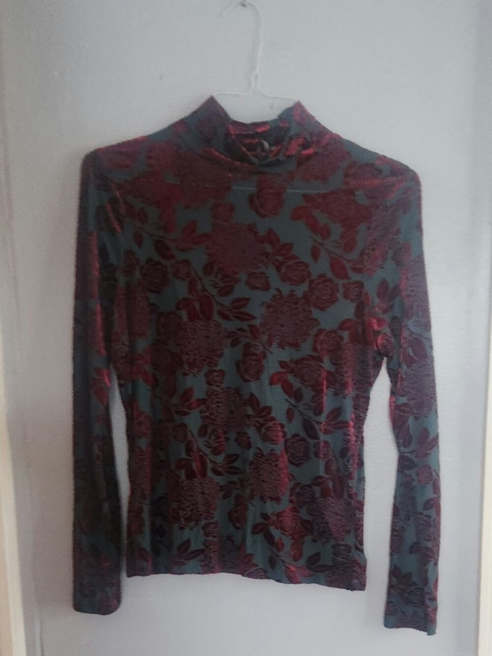 Anthropologie mesh velvet Top - Picture 2 of 9